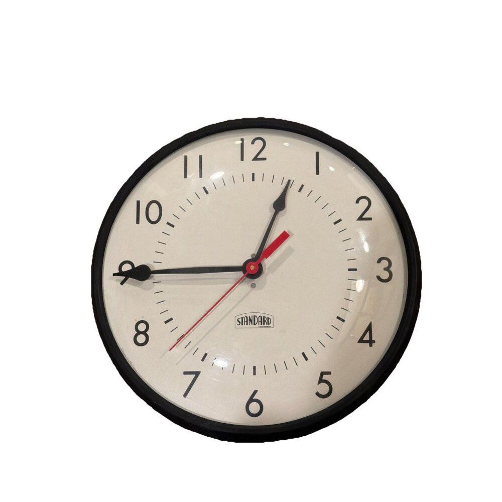 Vintage 1970s Standard Electric Time Co. Industrial School Wall Clock Working